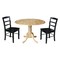 International Concepts 42 in. Dual Drop Leaf Table with 2  Ladder Back Dining Chairs - 3 Piece Dining Set K01-42DP-C46-2P - alternate 1